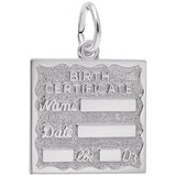 Rembrandt Charms - Birth Certificate Charm - 4763 Rembrandt Charms Charm Birmingham Jewelry 