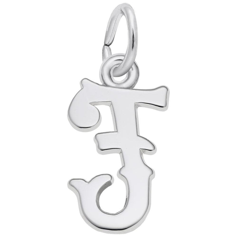 Rembrandt Charms - Blackletter Initial F Charm - 4766-006 Rembrandt Charms Charm Birmingham Jewelry 