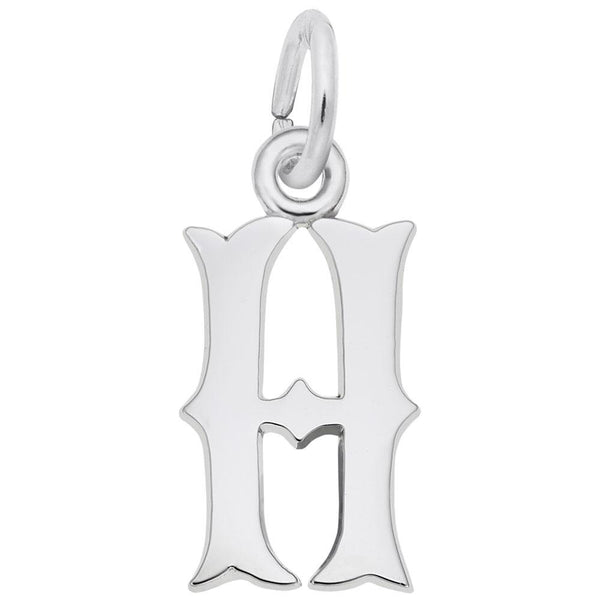 Rembrandt Charms - Blackletter Initial H Charm - 4766-008 Rembrandt Charms Charm Birmingham Jewelry 