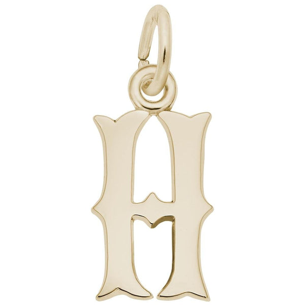 Rembrandt Charms - Blackletter Initial H Charm - 4766-008 Rembrandt Charms Charm Birmingham Jewelry 