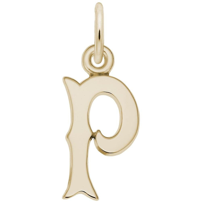 Rembrandt Charms - Blackletter Initial P Charm - 4766-016 Rembrandt Charms Charm Birmingham Jewelry 