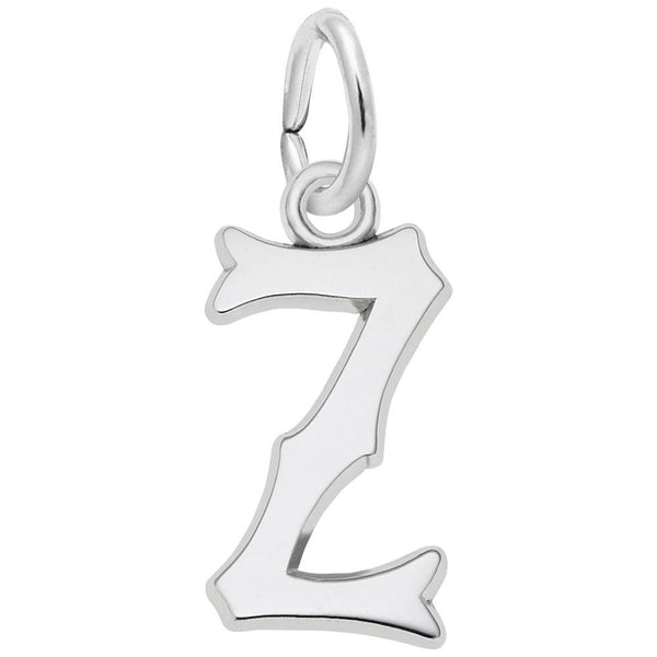 Rembrandt Charms - Blackletter Initial Z Charm - 4766-026 Rembrandt Charms Charm Birmingham Jewelry 