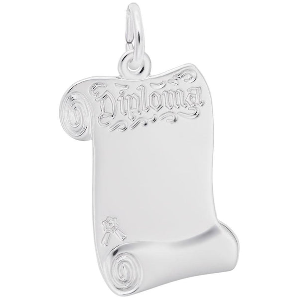 Rembrandt Charms - Blank Opened Diploma Charm - 1093 Rembrandt Charms Charm Birmingham Jewelry 