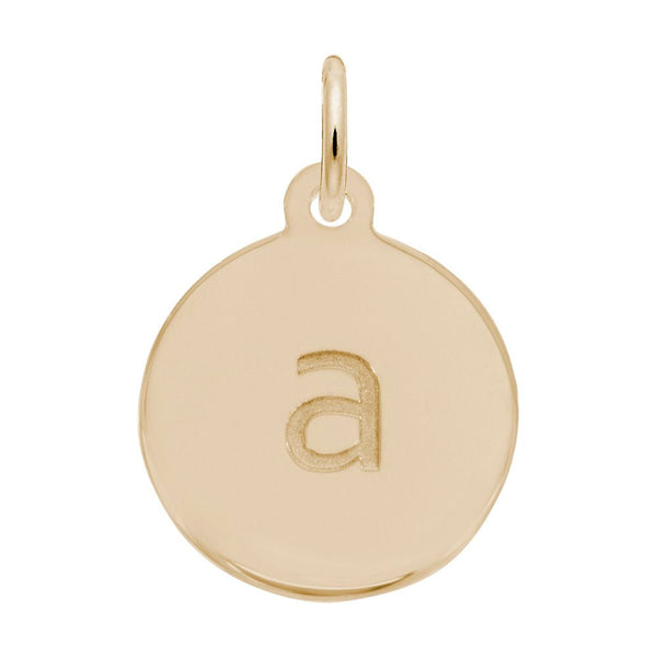Rembrandt Charms - Block Initial Disc Charm-Letter A - 1895-001 Rembrandt Charms Charm Birmingham Jewelry 