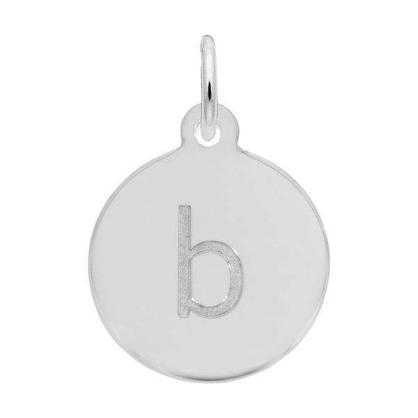 Rembrandt Charms - Block Initial Disc Charm-Letter B - 1895-002 Rembrandt Charms Charm Birmingham Jewelry 