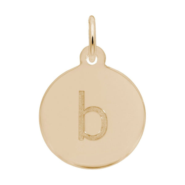 Rembrandt Charms - Block Initial Disc Charm-Letter B - 1895-002 Rembrandt Charms Charm Birmingham Jewelry 