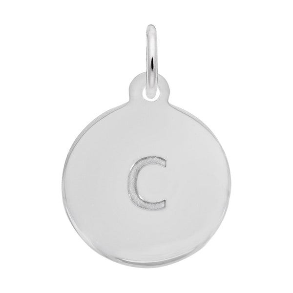 Rembrandt Charms - Block Initial Disc Charm-Letter C - 1895-003 Rembrandt Charms Charm Birmingham Jewelry 