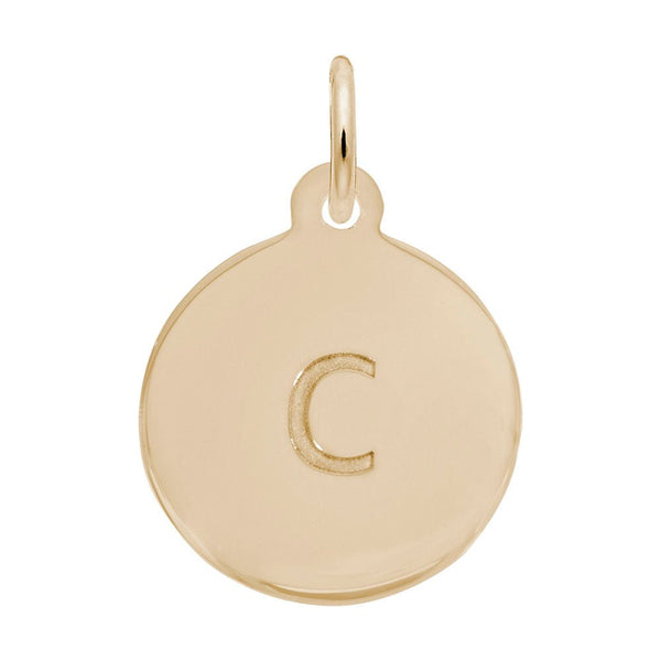 Rembrandt Charms - Block Initial Disc Charm-Letter C - 1895-003 Rembrandt Charms Charm Birmingham Jewelry 