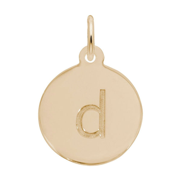 Rembrandt Charms - Block Initial Disc Charm-Letter D - 1895-004 Rembrandt Charms Charm Birmingham Jewelry 