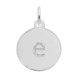 Rembrandt Charms - Block Initial Disc Charm-Letter E - 1895-005 Rembrandt Charms Charm Birmingham Jewelry 