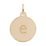 Rembrandt Charms - Block Initial Disc Charm-Letter E - 1895-005 Rembrandt Charms Charm Birmingham Jewelry 