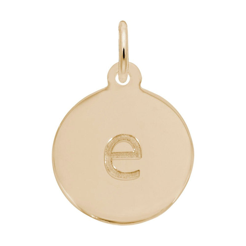 Rembrandt Charms - Block Initial Disc Charm-Letter E - 1895-005 Rembrandt Charms Charm Birmingham Jewelry 