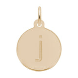 Rembrandt Charms - Block Initial Disc Charm-Letter J - 1895-010 Rembrandt Charms Charm Birmingham Jewelry 