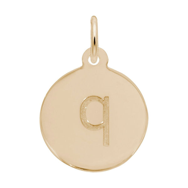 Rembrandt Charms - Block Initial Disc Charm-Letter Q - 1895-017 Rembrandt Charms Charm Birmingham Jewelry 