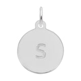 Rembrandt Charms - Block Initial Disc Charm-Letter S - 1895-019 Rembrandt Charms Charm Birmingham Jewelry 