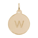 Rembrandt Charms - Block Initial Disc Charm-Letter W - 1895-023 Rembrandt Charms Charm Birmingham Jewelry 