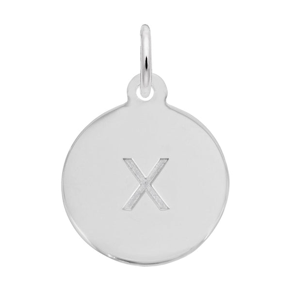 Rembrandt Charms - Block Initial Disc Charm-Letter X - 1895-024 Rembrandt Charms Charm Birmingham Jewelry 