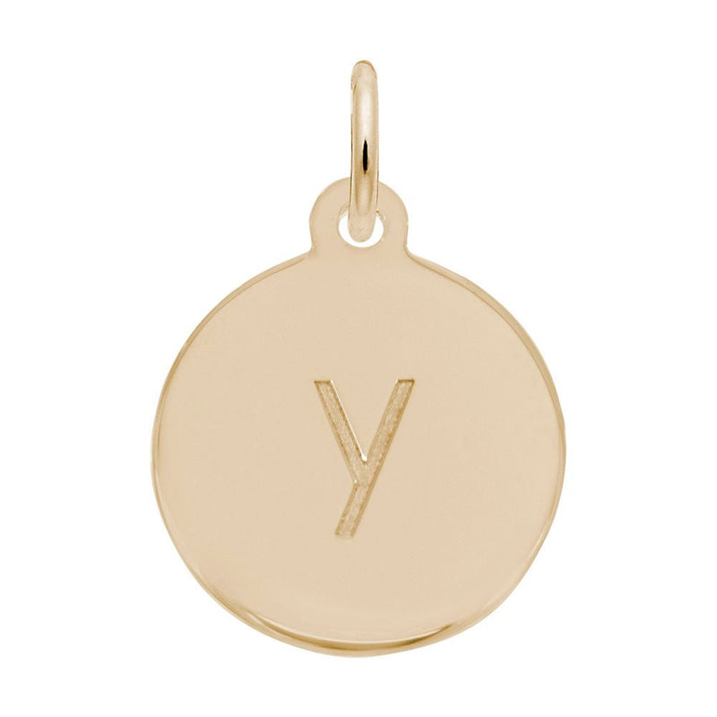 Rembrandt Charms - Block Initial Disc Charm-Letter Y - 1895-025 Rembrandt Charms Charm Birmingham Jewelry 