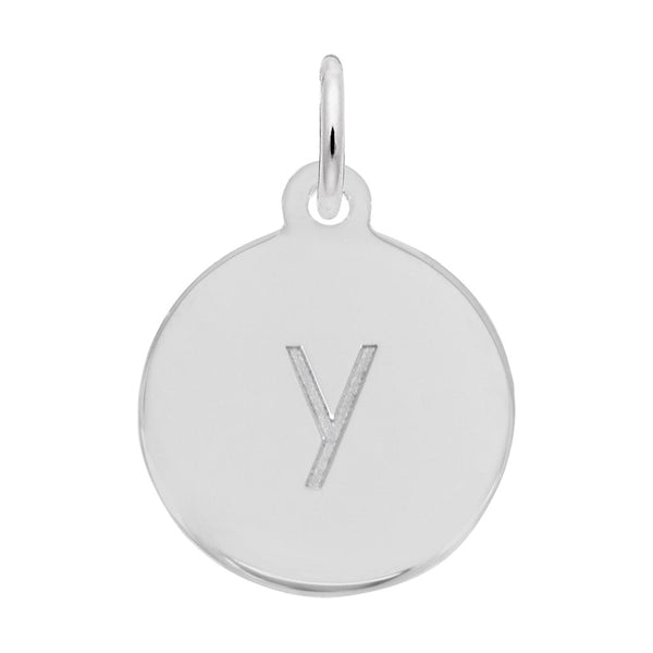 Rembrandt Charms - Block Initial Disc Charm-Letter Y - 1895-025 Rembrandt Charms Charm Birmingham Jewelry 