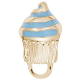 Rembrandt Charms - Blue Swirl Cupcake Charmdrop - 9187-002 Rembrandt Charms Charm Birmingham Jewelry 