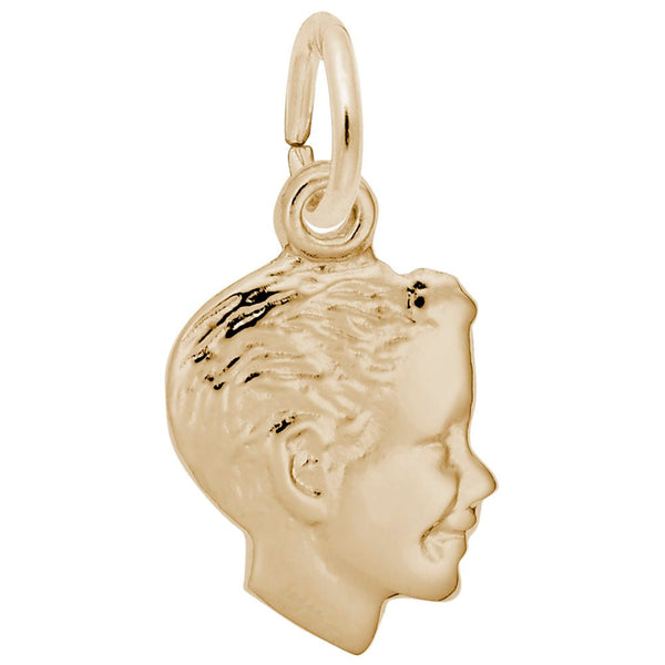 Rembrandt Charms - Boy’s Head Accent Charm - 6042 Rembrandt Charms Charm Birmingham Jewelry 