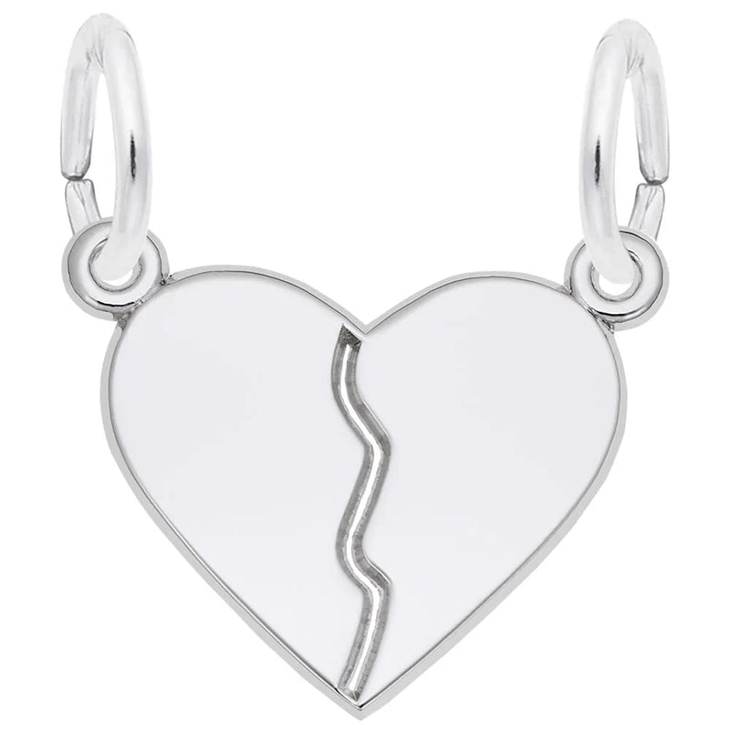 Rembrandt Charms - Break Apart Heart Charm - 8357 Rembrandt Charms Charm Birmingham Jewelry 