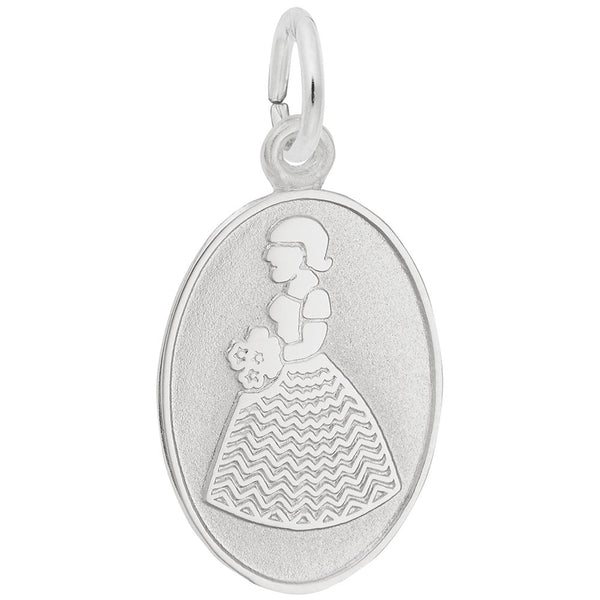 Rembrandt Charms - Bridesmaid Oval Disc Charm - 3352 Rembrandt Charms Charm Birmingham Jewelry 