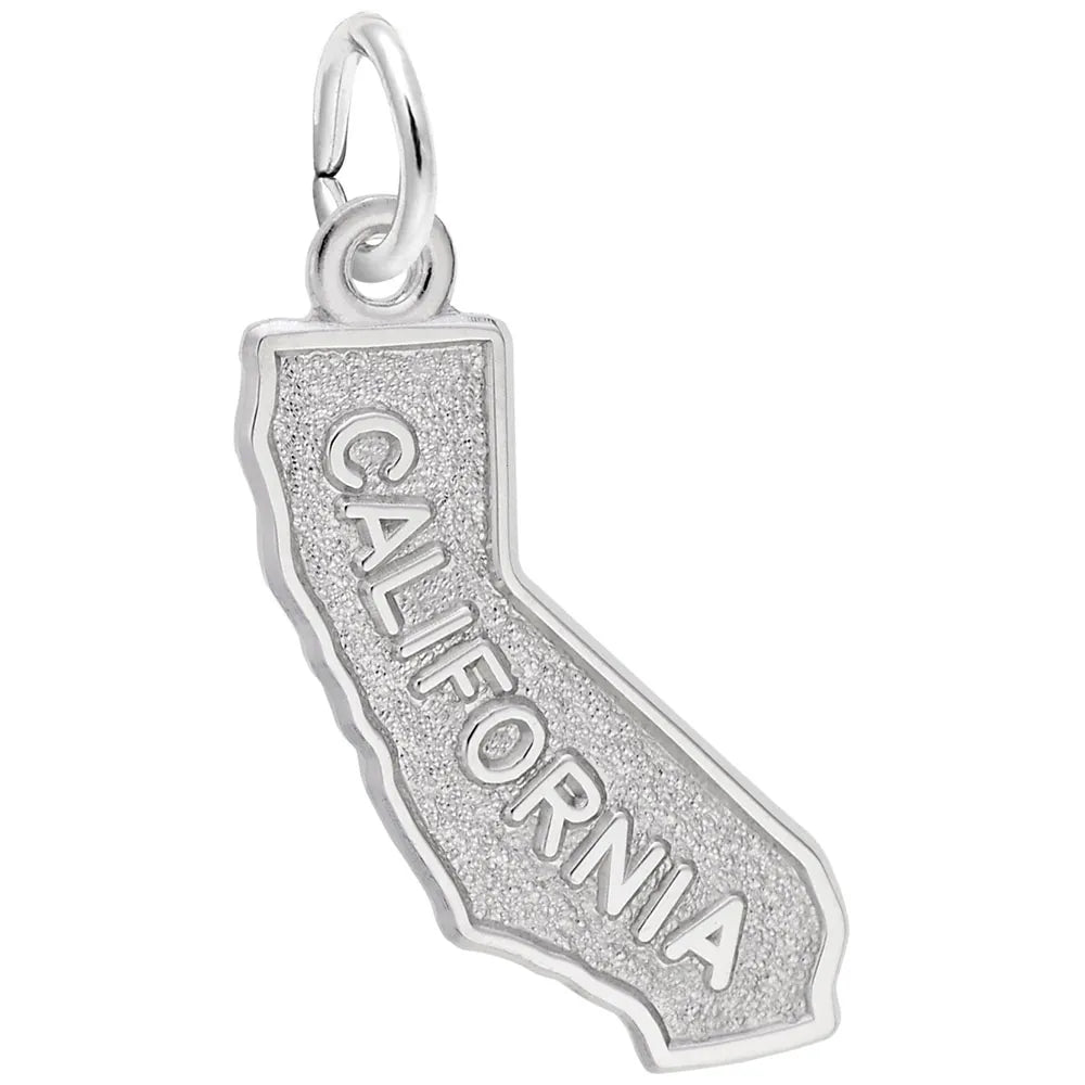 Rembrandt Charms - California Map Charm - 3294 Rembrandt Charms Charm Birmingham Jewelry 