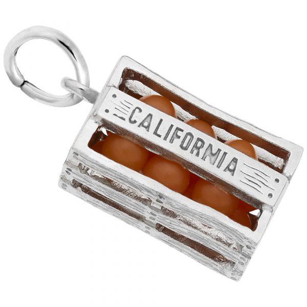 Rembrandt Charms - California Orange Crate Charm - 3549 Rembrandt Charms Charm Birmingham Jewelry 