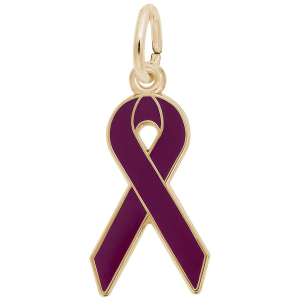 Rembrandt Charms - Cancer Awareness Ribbon Charm - 3801 Rembrandt Charms Charm Birmingham Jewelry 