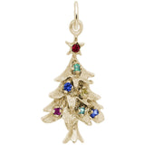 Rembrandt Charms - Christmas Tree With Ornaments Charm - 2335 Rembrandt Charms Charm Birmingham Jewelry 