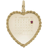 Rembrandt Charms - Classic Twisted Rope Heart Calendar Charm - 4642 Rembrandt Charms Charm Birmingham Jewelry 