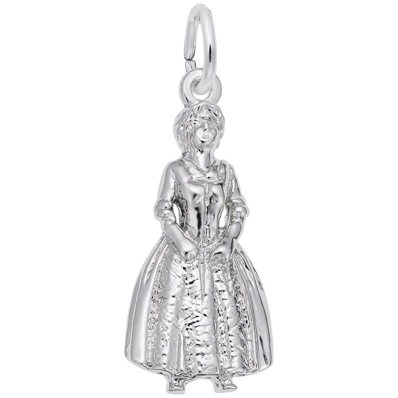 Rembrandt Charms - Colonial Woman Charm - 2273 Rembrandt Charms Charm Birmingham Jewelry 