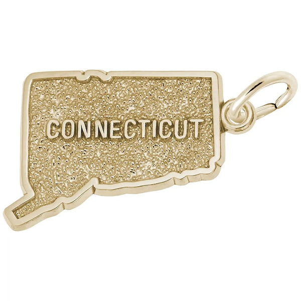 Rembrandt Charms - Connecticut Map Charm - 3036 Rembrandt Charms Charm Birmingham Jewelry 