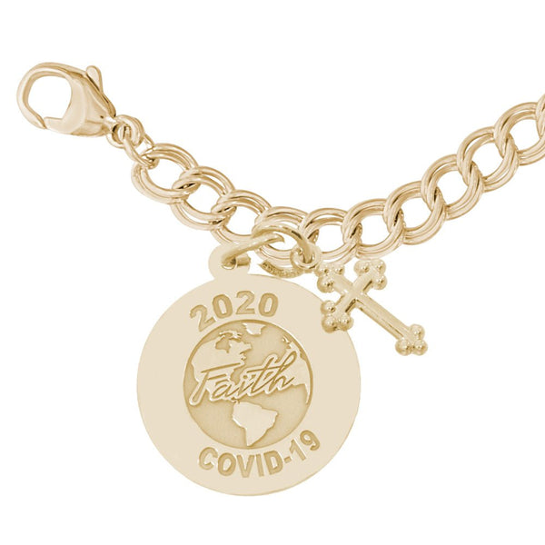 Rembrandt Charms - Covid-19 Faith with Cross Bracelet Set - 27-7544-917 Rembrandt Charms Bracelet Set Birmingham Jewelry 