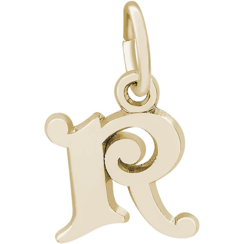 Rembrandt Charms - Curly Initial Accent Charm - 4765 "10K GOLD" Rembrandt Charms Charm Birmingham Jewelry 