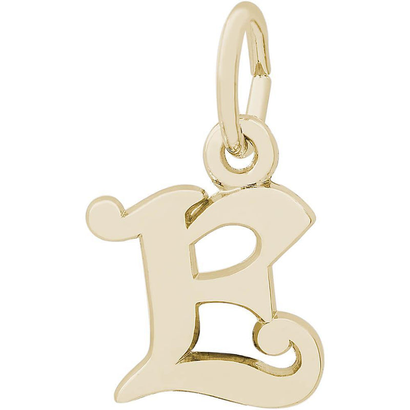 Rembrandt Charms - Curly Initial Accent Charm - 4765 "10K GOLD" Rembrandt Charms Charm Birmingham Jewelry 