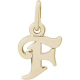 Rembrandt Charms- Curly Initial Accent Charm - 4765 "14K GOLD" Rembrandt Charms Charm Birmingham Jewelry 