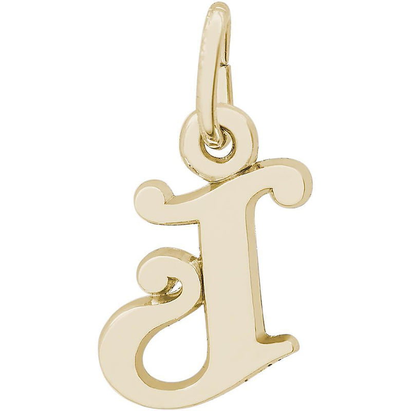 Rembrandt Charms- Curly Initial Accent Charm - 4765 "14K GOLD" Rembrandt Charms Charm Birmingham Jewelry 