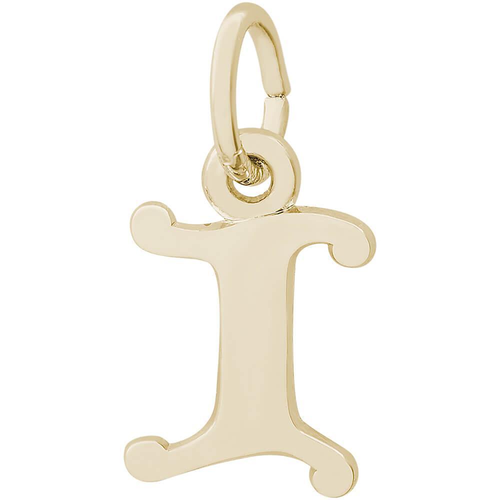 Rembrandt Charms- Curly Initial Accent Charm - 4765 "14K GOLD" Rembrandt Charms Charm Birmingham Jewelry 