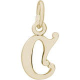 Rembrandt Charms- Curly Initial Accent Charm - 4765 "14K GOLD" Rembrandt Charms Charm Birmingham Jewelry 