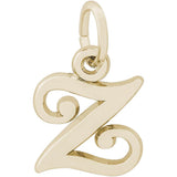 Rembrandt Charms- Curly Initial Accent Charm - 4765 "14K GOLD" Rembrandt Charms Charm Birmingham Jewelry 