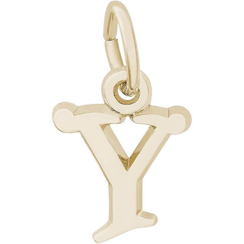 Rembrandt Charms- Curly Initial Accent Charm - 4765 "14K GOLD" Rembrandt Charms Charm Birmingham Jewelry 