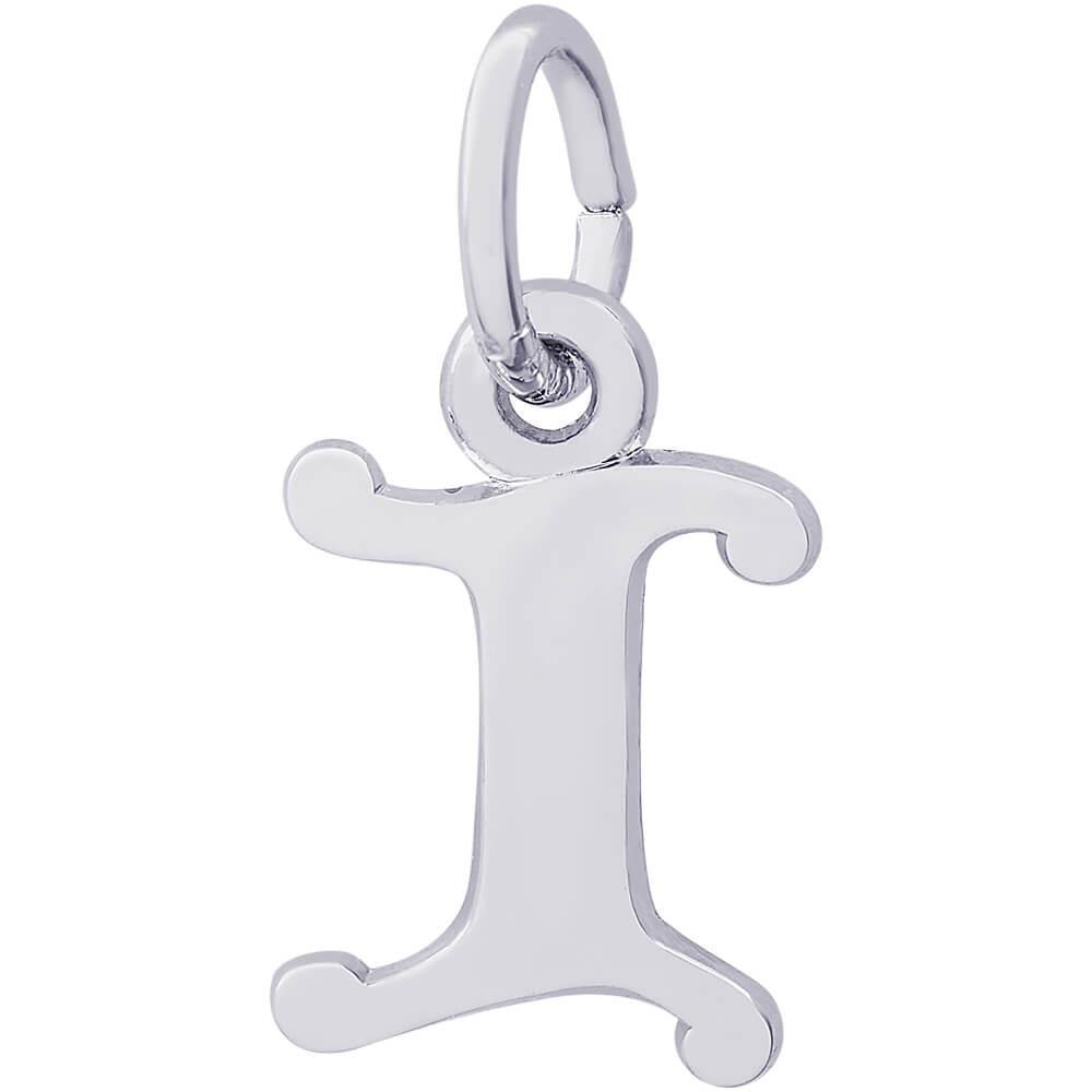 Rembrandt Charms - Curly Initial Accent Charm - 4765 "14K WHITE GOLD" Rembrandt Charms Charm Birmingham Jewelry 