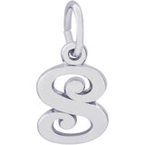 Rembrandt Charms - Curly Initial Accent Charm - 4765 "14K WHITE GOLD" Rembrandt Charms Charm Birmingham Jewelry 
