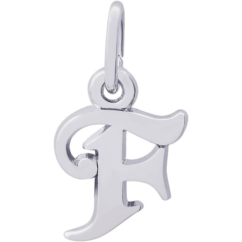 Rembrandt Charms - Curly Initial Accent Charm - 4765 "STERLING SILVER" Rembrandt Charms Charm Birmingham Jewelry 