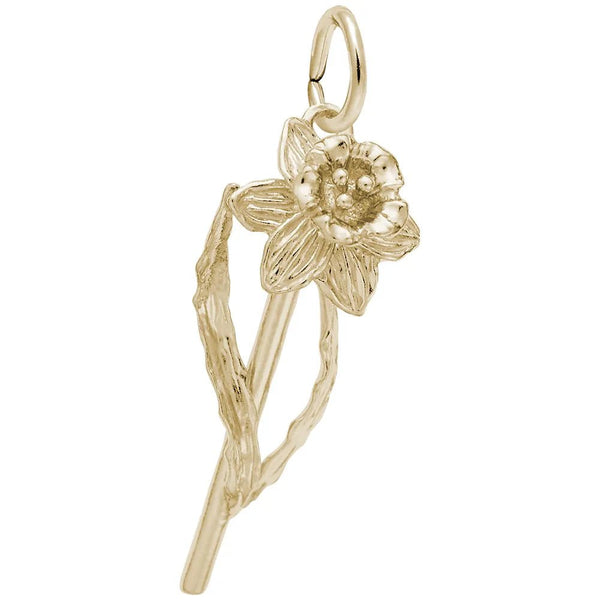 Rembrandt Charms - Daffodil Flower Charm - 3305 Rembrandt Charms Charm Birmingham Jewelry 