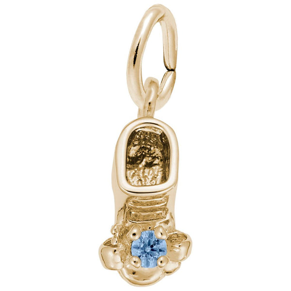 Rembrandt Charms - December Baby Bootie Charm - 0473-012 Rembrandt Charms Charm Birmingham Jewelry 