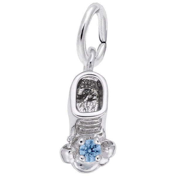 Rembrandt Charms - December Baby Bootie Charm - 0473-012 Rembrandt Charms Charm Birmingham Jewelry 