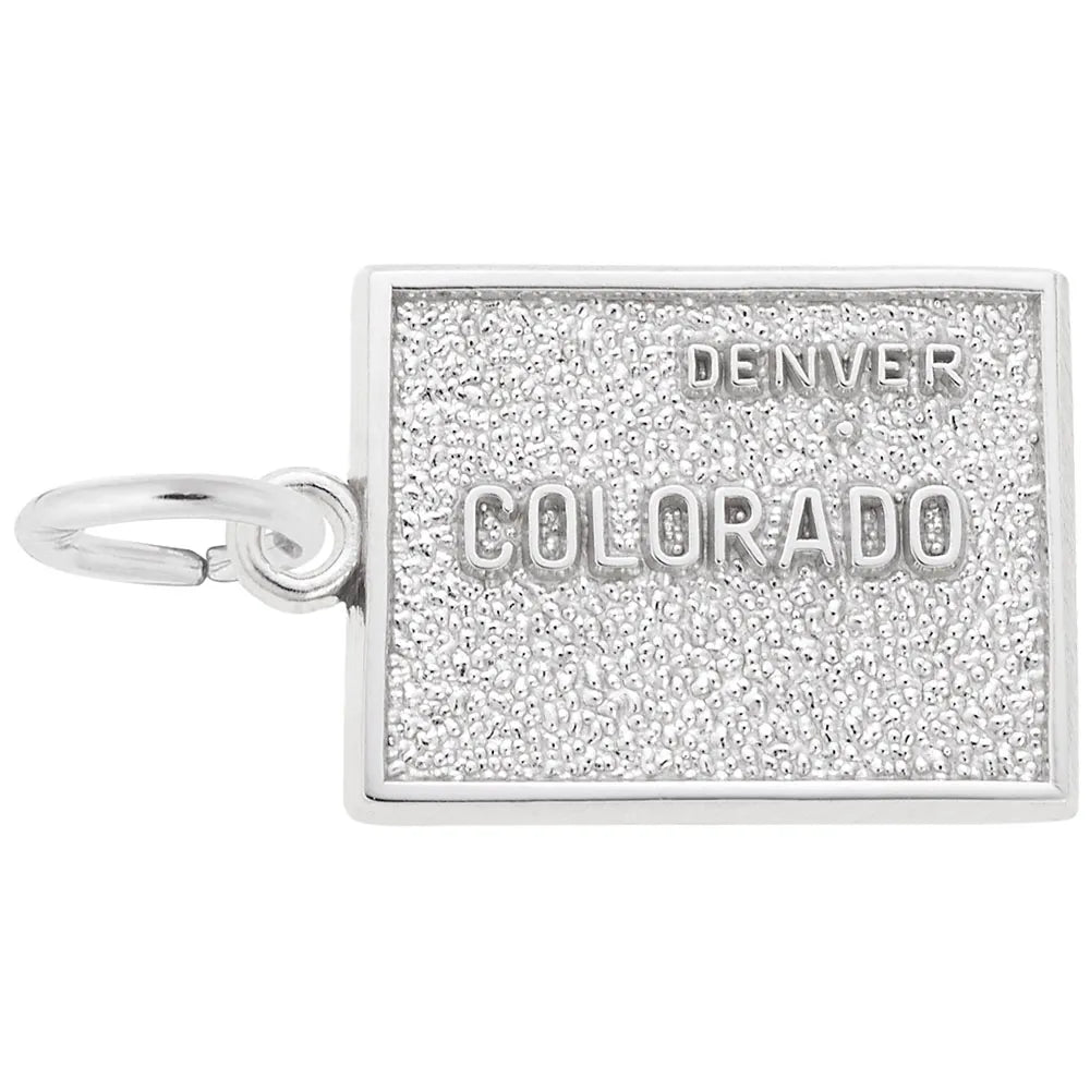Rembrandt Charms - Denver Colorado Map Charm - 5517 Rembrandt Charms Charm Birmingham Jewelry 